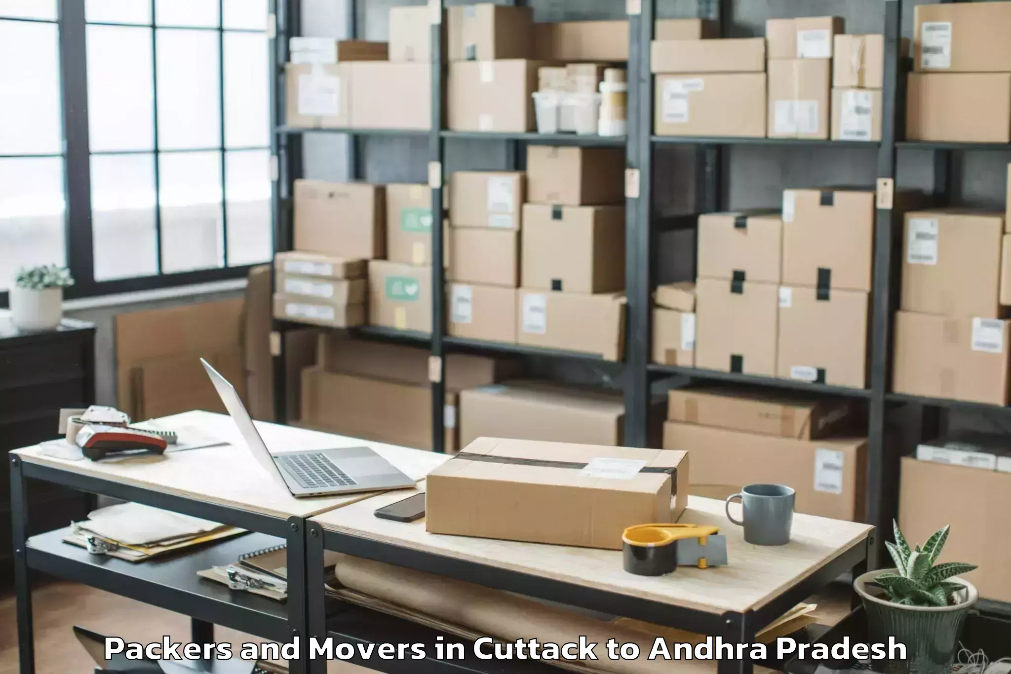 Top Cuttack to Kovvur Packers And Movers Available